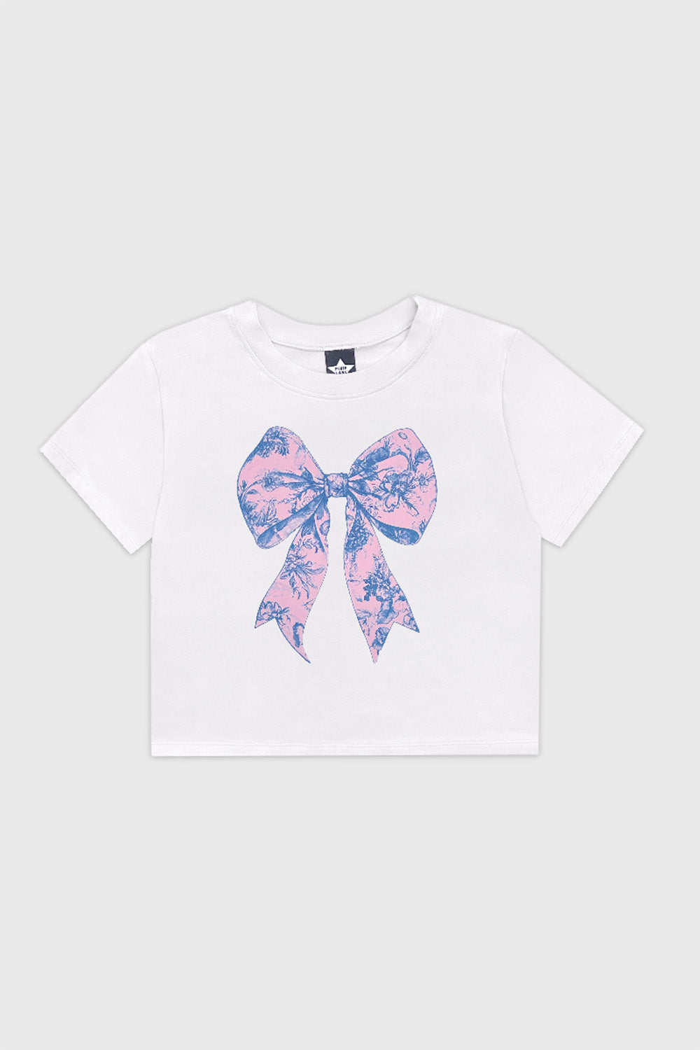 Washed Cotton Drop Shoulder Tee - Heather Grey Rainbow Drip