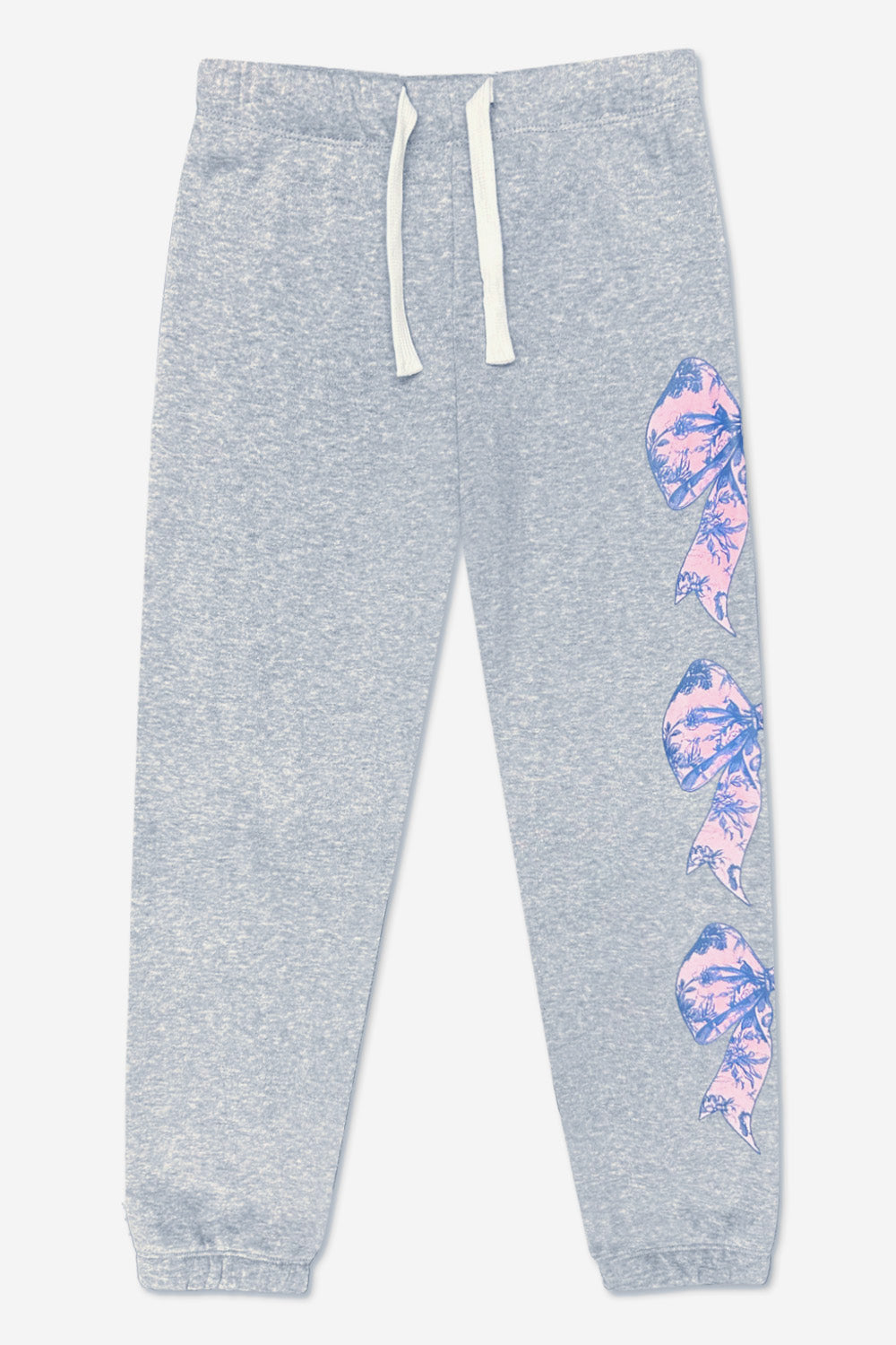 Cotton Soft French Terry Sweatpant ••• - Grey Pink Blue Stripe