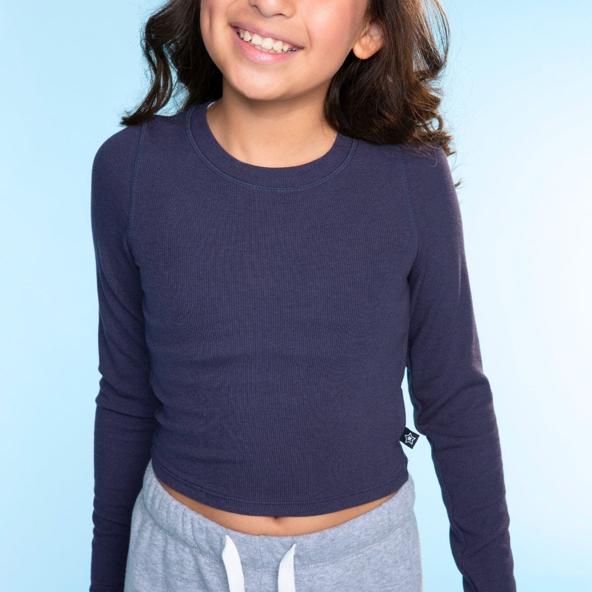 Ultra-Soft Ribbed Long Sleeve Fitted Tee