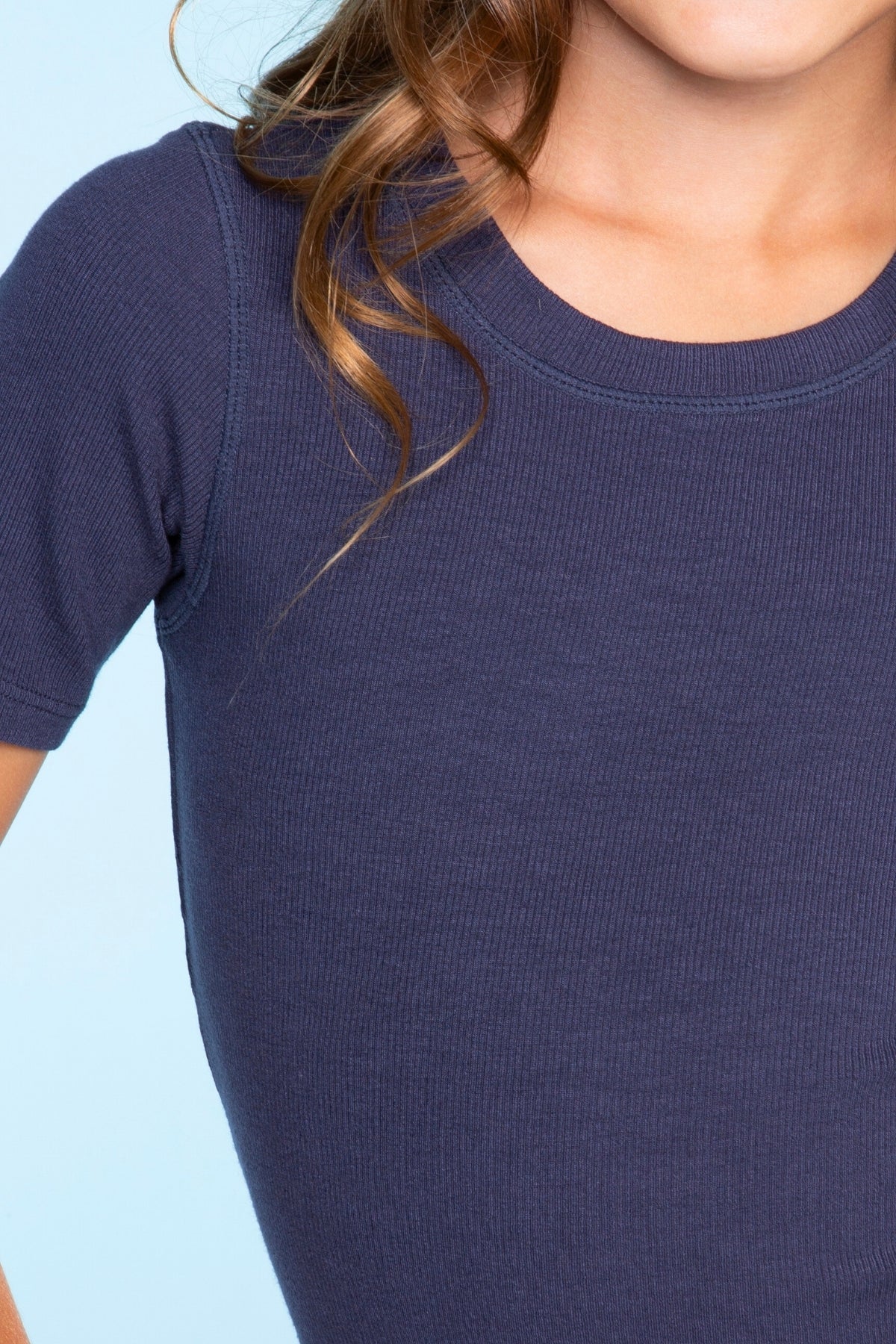 Ultra-Soft Ribbed Fitted Tee - Petal Pink - NEW!