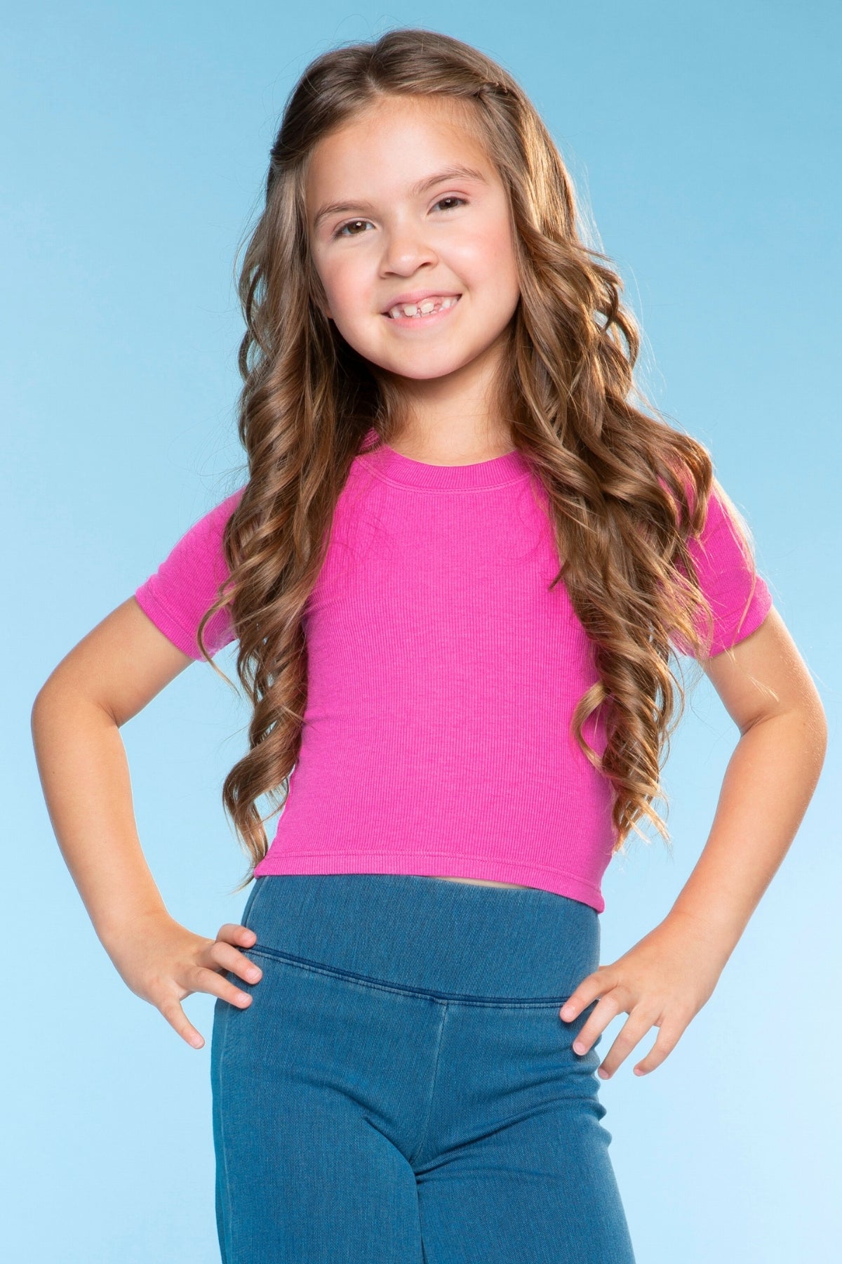 Ultra-Soft Ribbed Fitted Tee - Petal Pink - NEW!