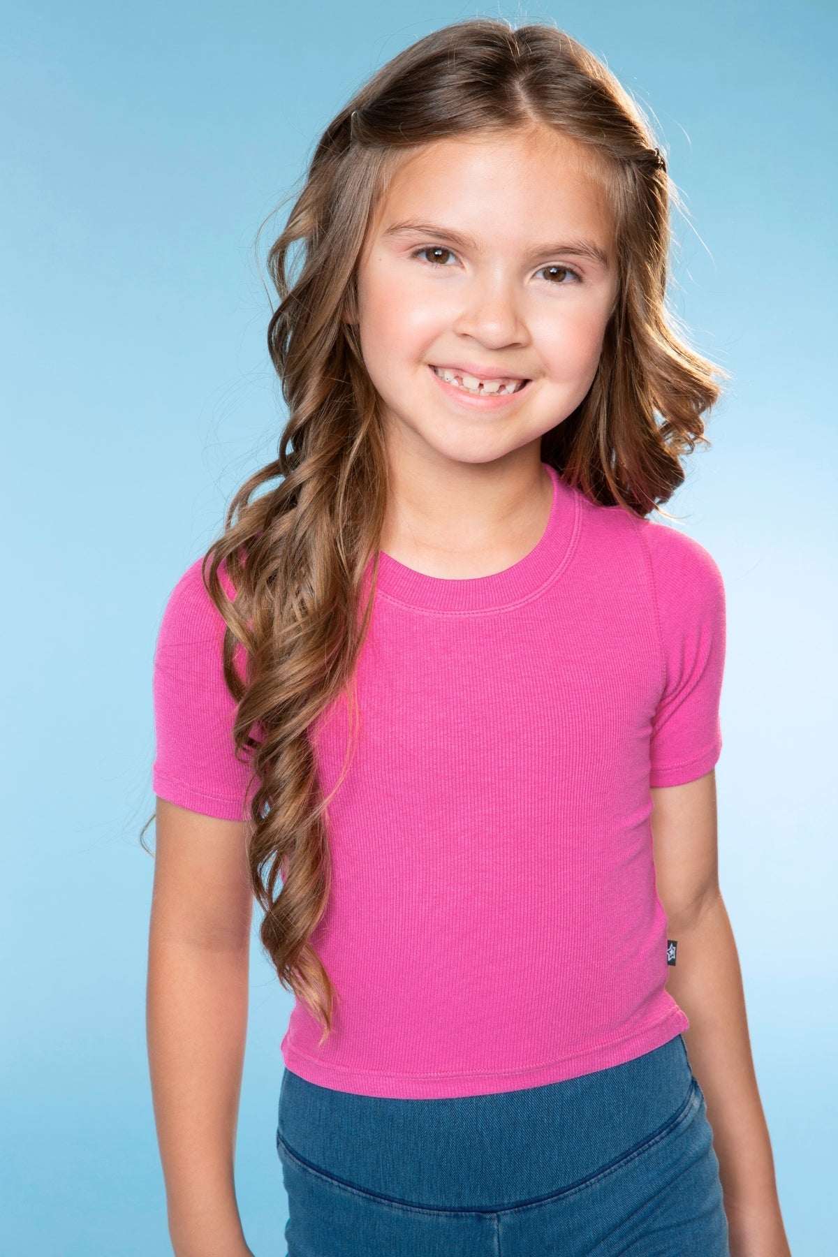 Ultra-Soft Ribbed Fitted Tee - Petal Pink - NEW!