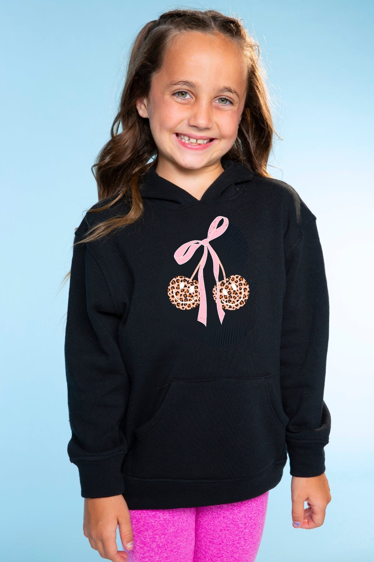 Cotton Soft Oversized Long Sleeve Hoodie - Lilac Bow Love