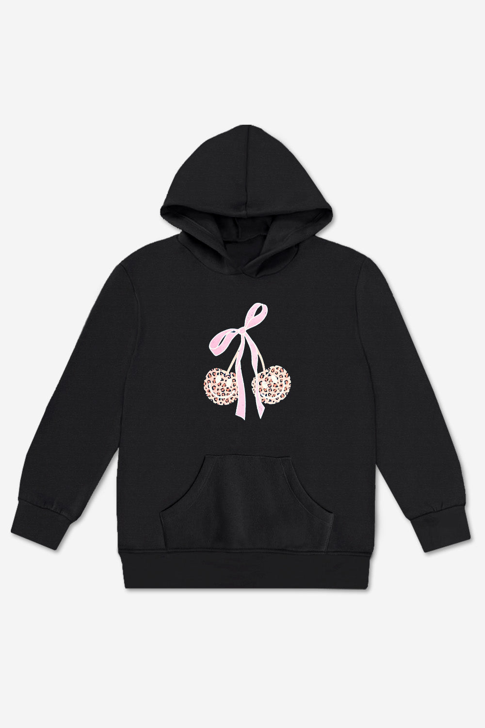 Cotton Soft Oversized Long Sleeve Hoodie - Lilac Bow Love