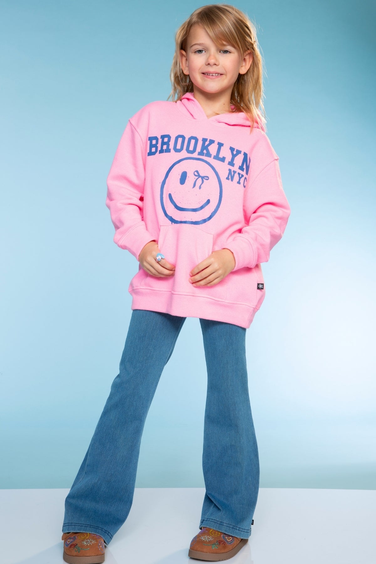 Cotton Soft Oversized Long Sleeve Hoodie - Lilac Bow Love
