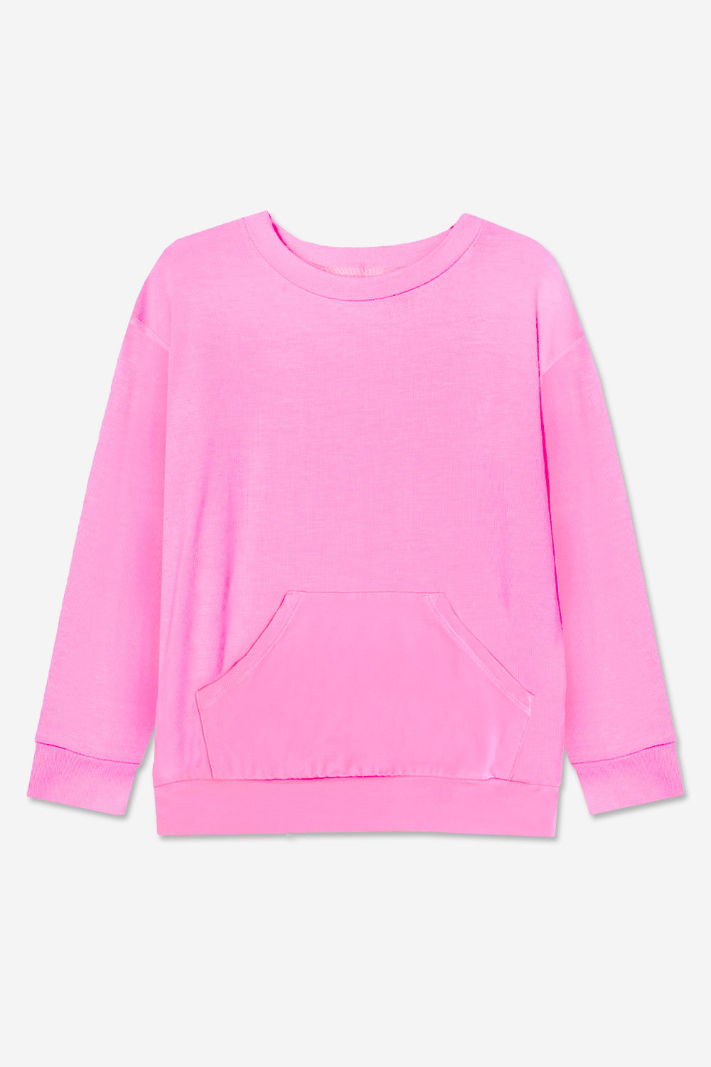 Simply Soft Kanga Pocket Crew Top - Black - NEW!