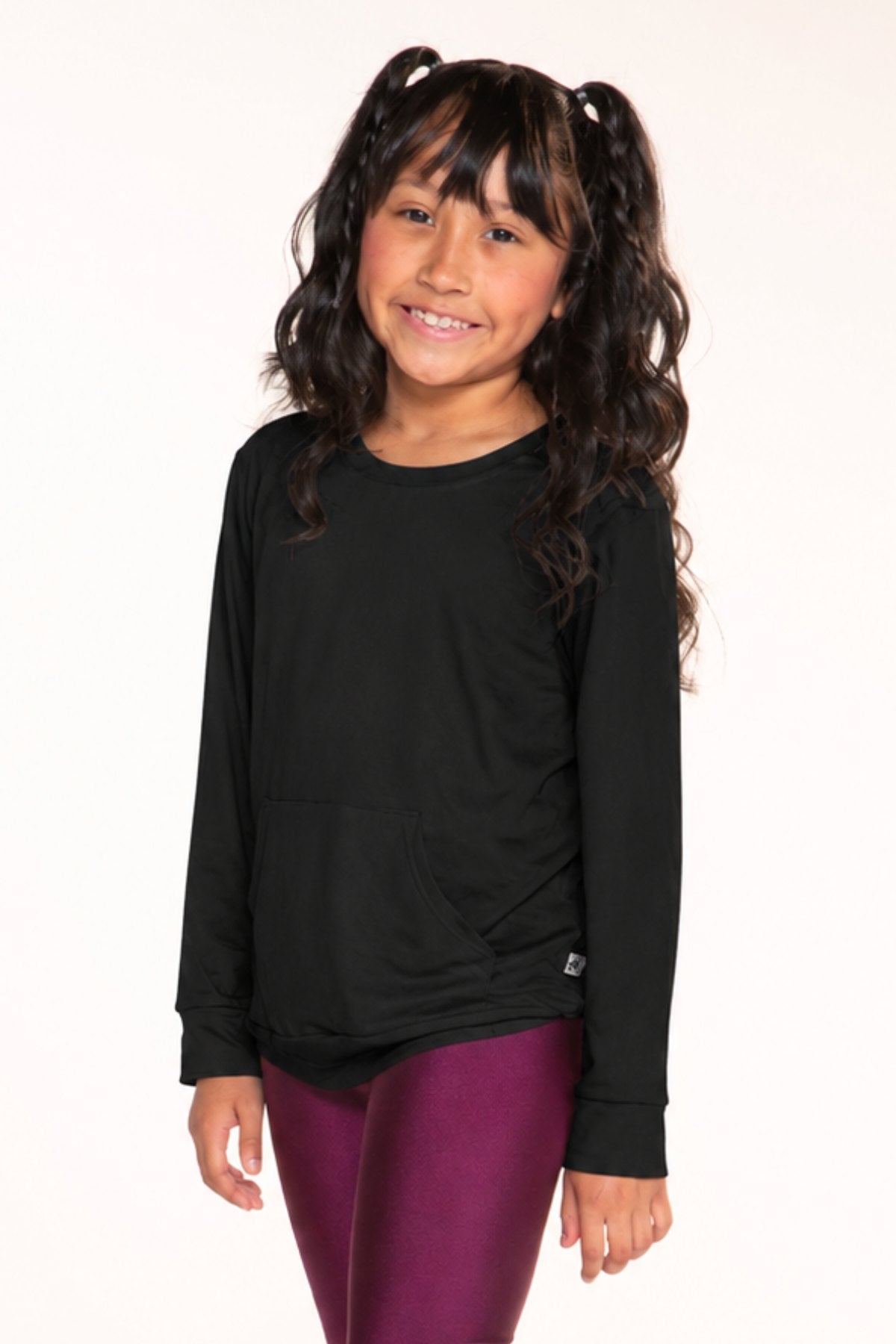 4 Pack Simply Soft Kanga Pocket Crew Top - Dusty Pink | Blush Tie Dye | Lilac | Lilac Tie Dye - NEW!