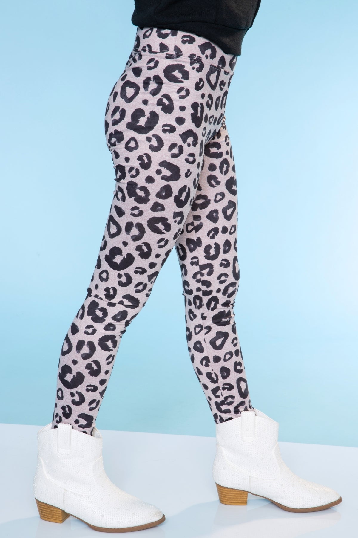 5-Pack Simply Soft Luxe Legging - Black | Taupe Leopard | H. Grey Rainbow Heart | Navy Heather Blue | Black Smile Icons - NEW!