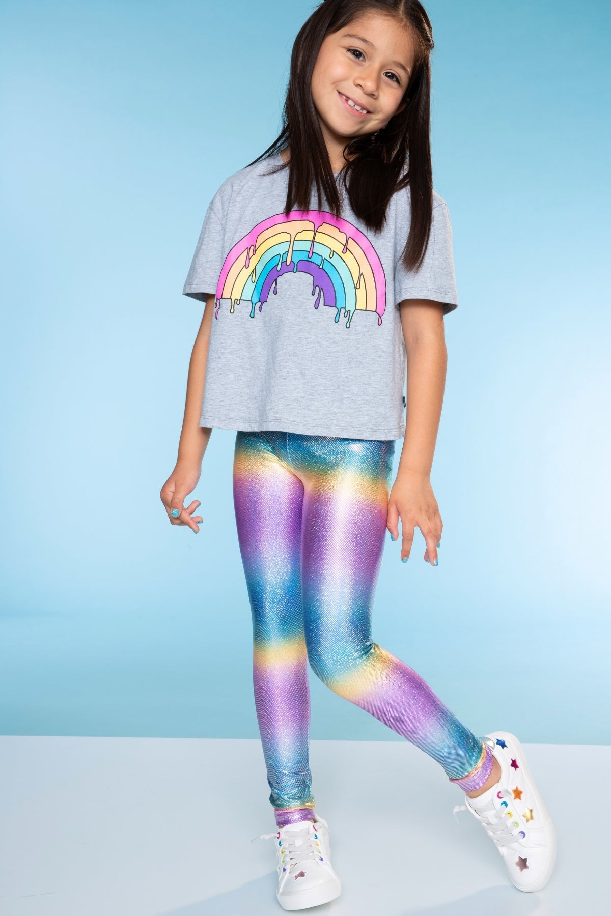 Glitter Foil High Shine Legging - Rainbow Glitter - NEW!