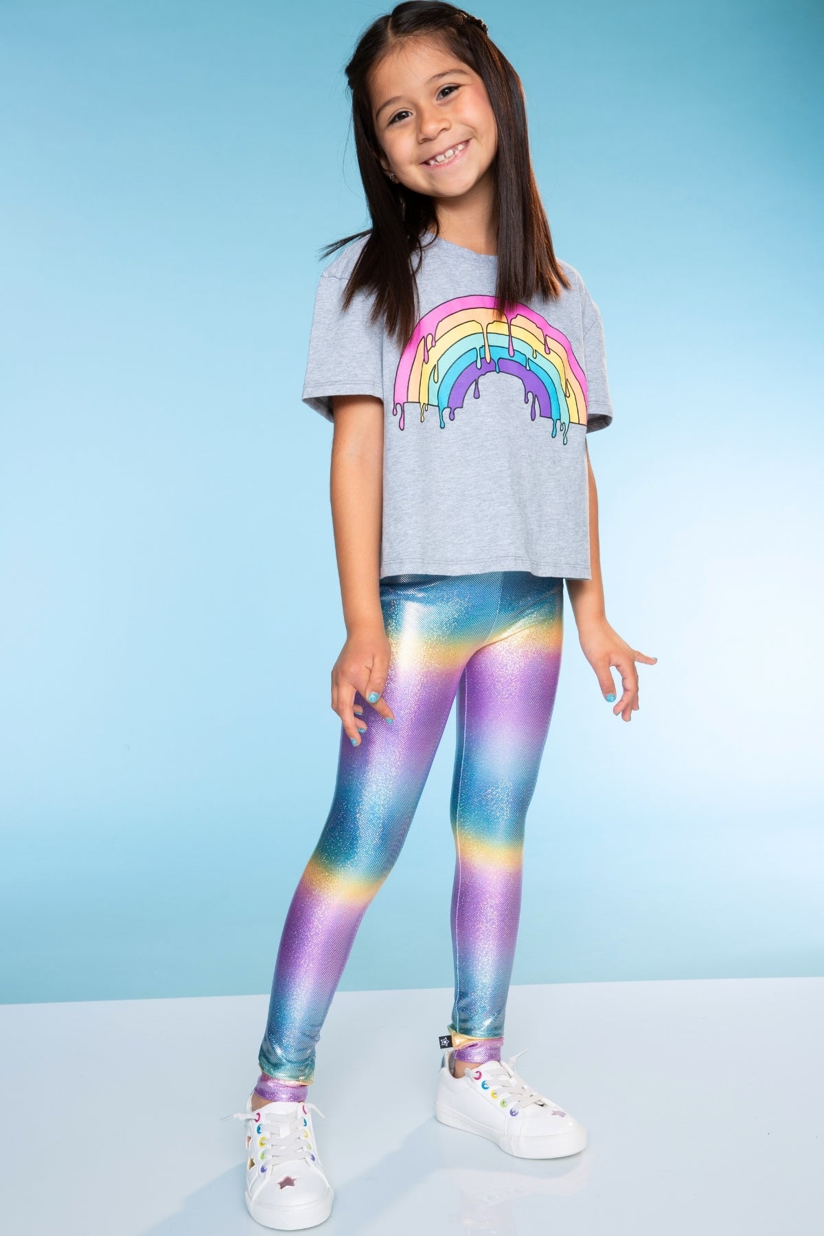 Glitter Foil High Shine Legging - Rainbow Glitter - NEW!