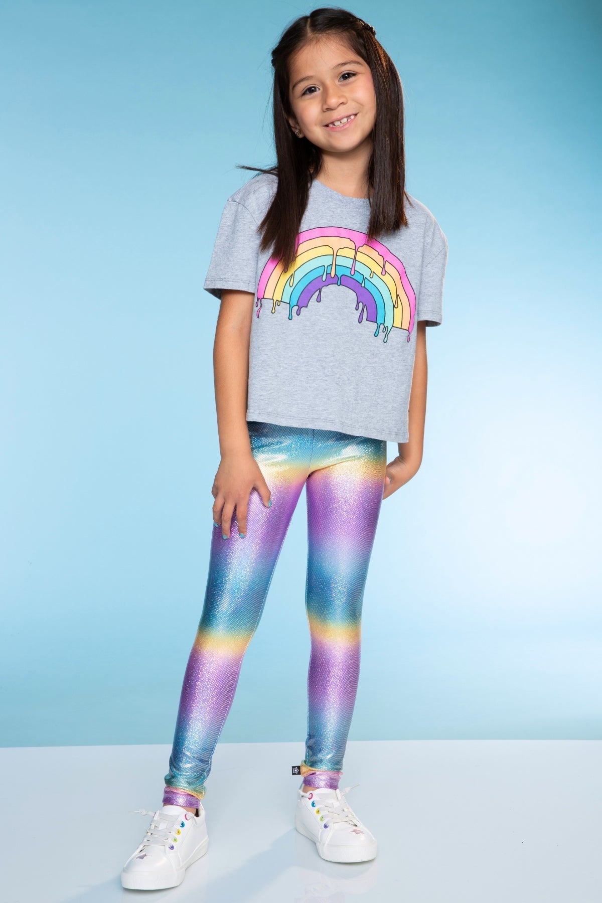 Glitter Foil High Shine Legging - Rainbow Glitter - NEW!