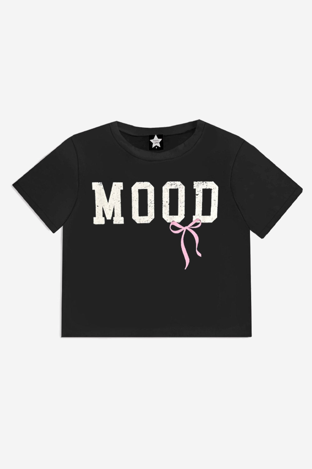 Washed Cotton Drop Shoulder Tee - Heather Grey Rainbow Drip
