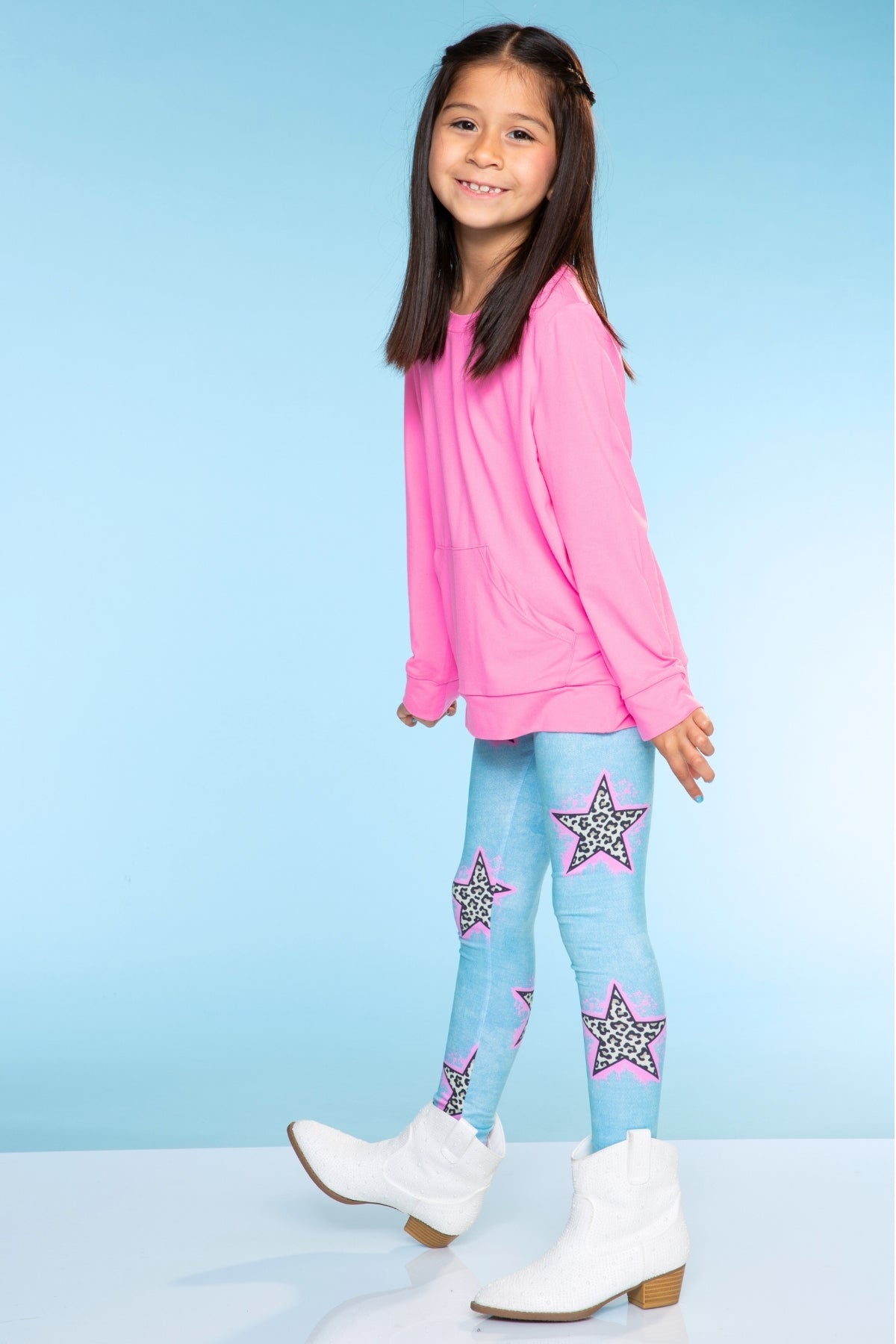 Simply Soft Long Legging - Purple Graffiti Rainbow