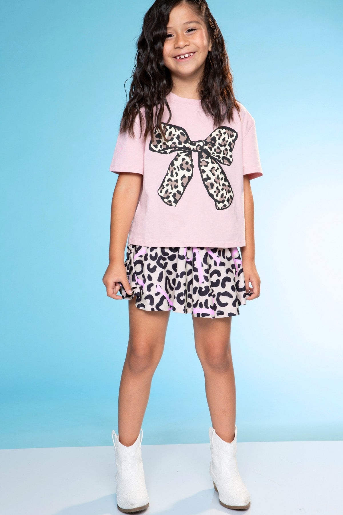 Simply Soft Skort - Pink Daisy Rainbow