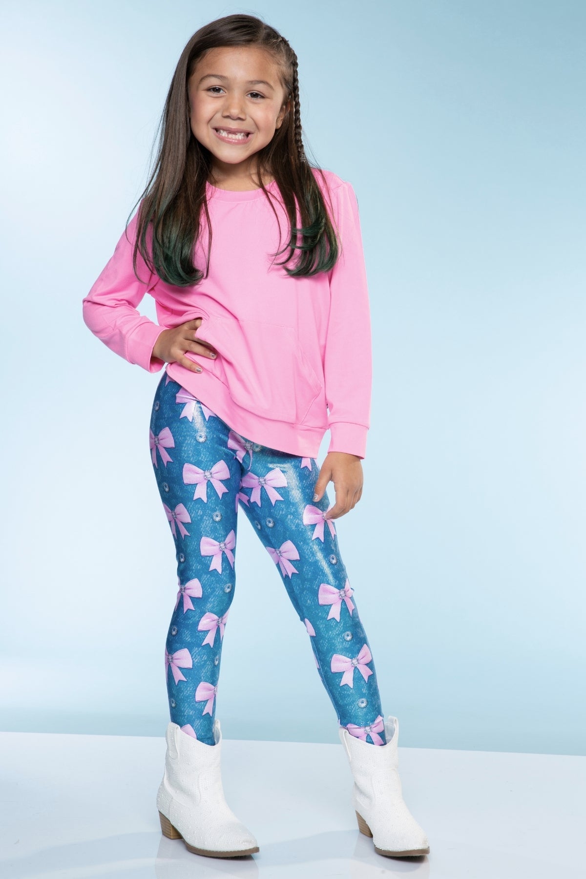 Glitter Foil High Shine Legging - Black Sparkle Rainbow Gummy Bear