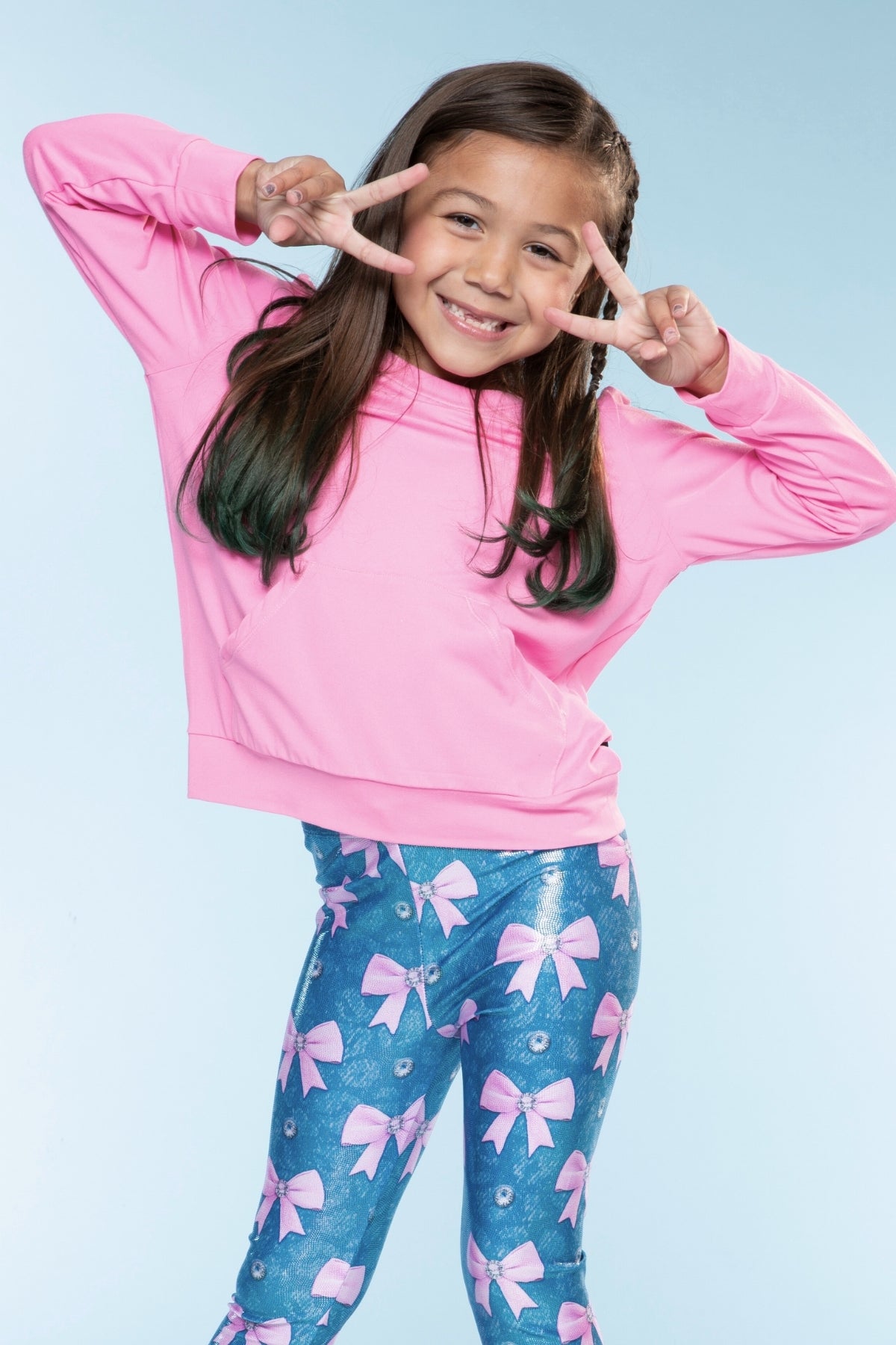 Glitter Foil High Shine Legging - Black Sparkle Rainbow Gummy Bear