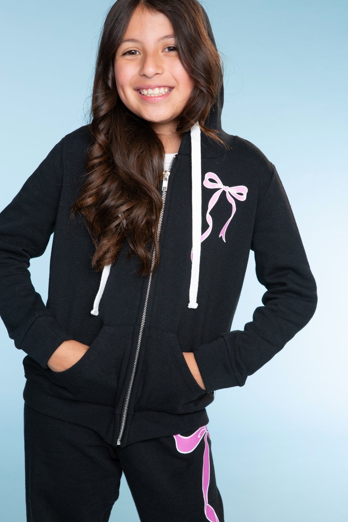 Cotton Soft French Terry Easy Zip Hoodie - Black Dance Tumble Cheer