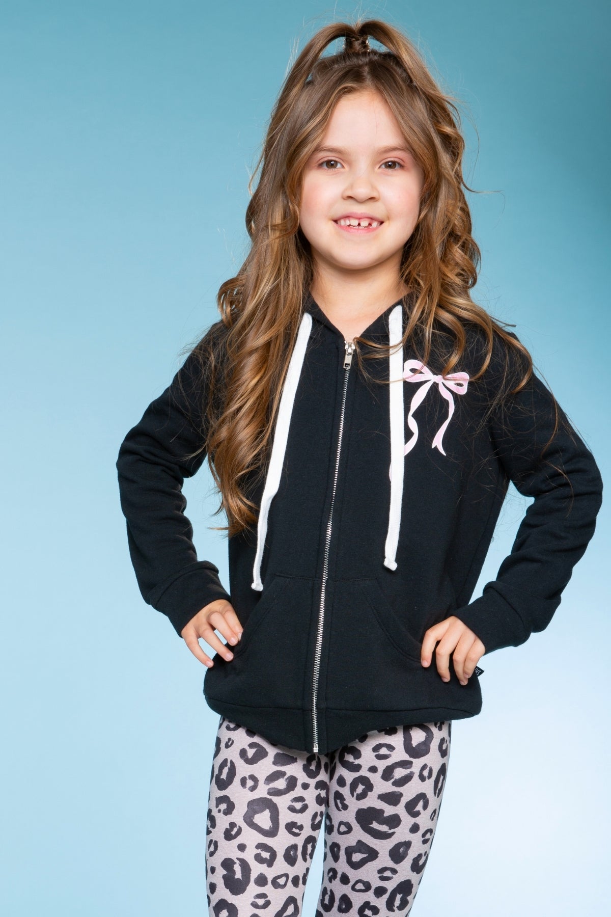 Cotton Soft French Terry Easy Zip Hoodie - Black Dance Tumble Cheer