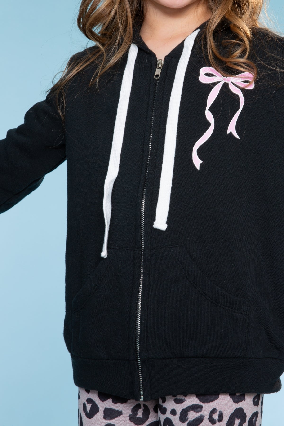 Cotton Soft French Terry Easy Zip Hoodie - Black Dance Tumble Cheer