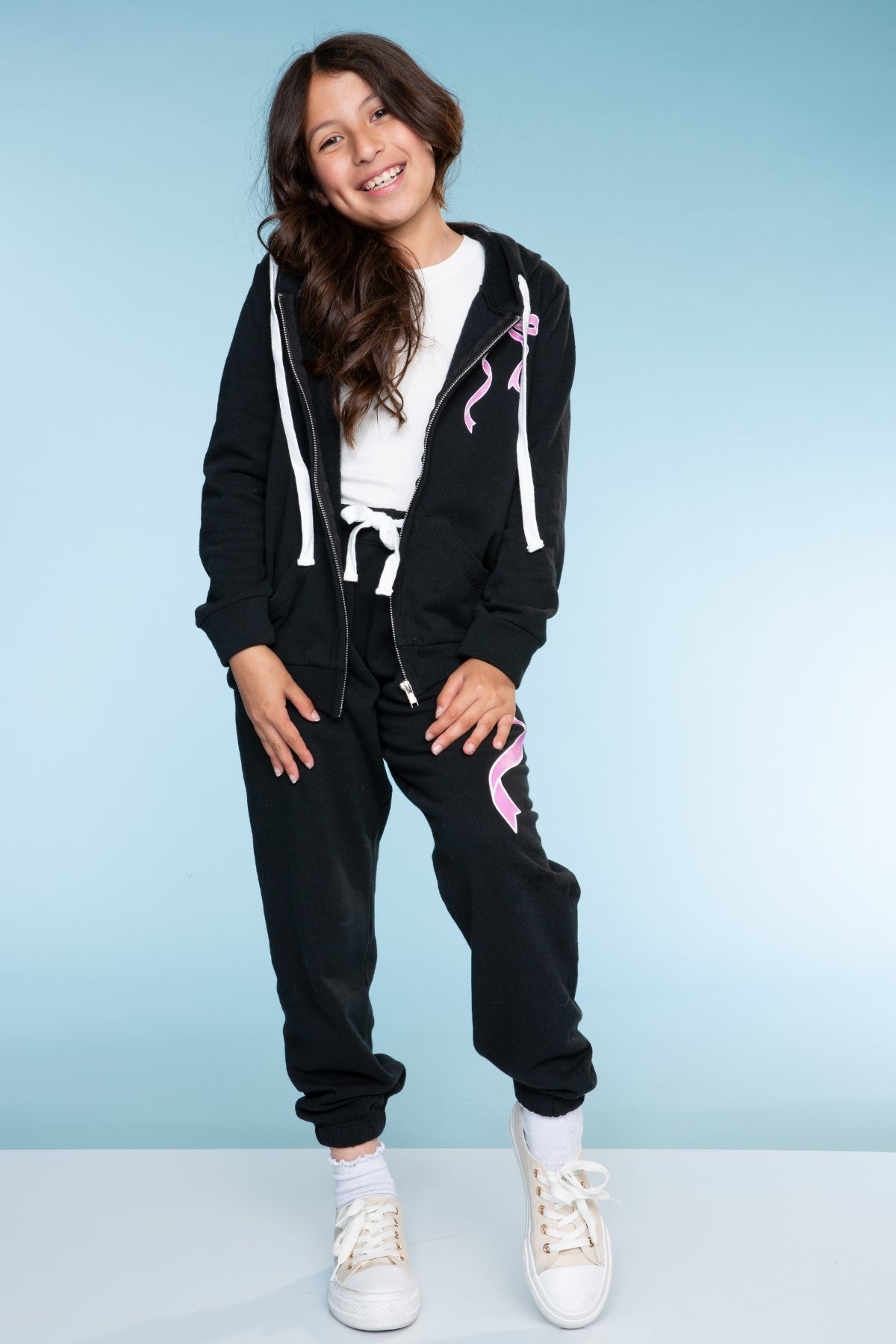 Cotton Soft French Terry Easy Zip Hoodie - Black Dance Tumble Cheer