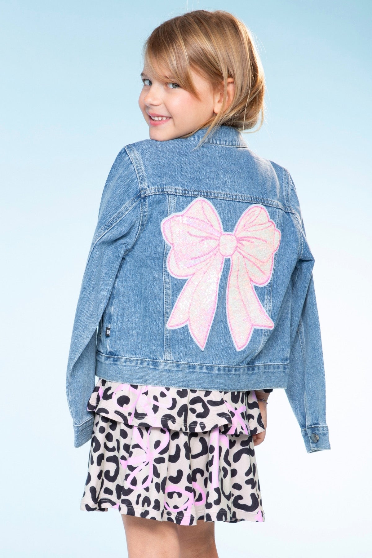 The Perfect Denim Jacket - Denim Sequin Bow