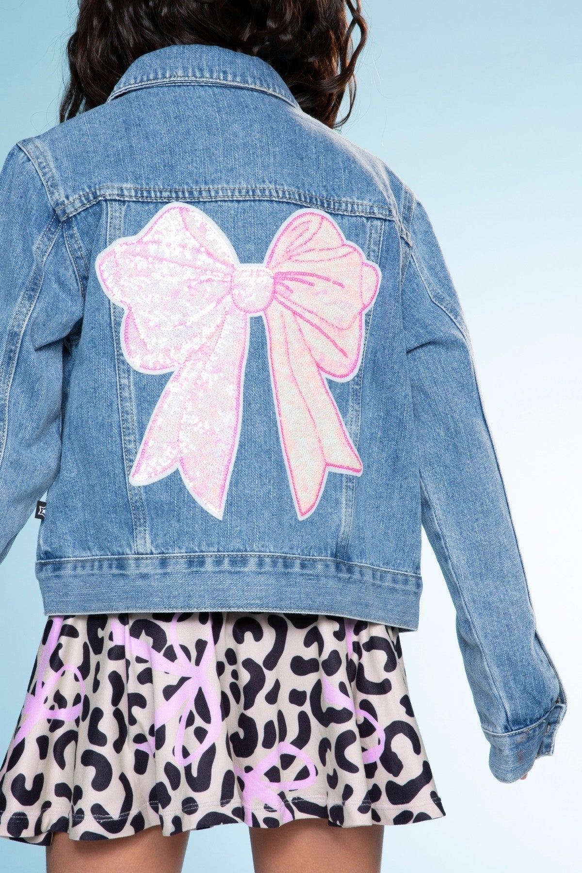 The Perfect Denim Jacket - Denim Sequin Bow