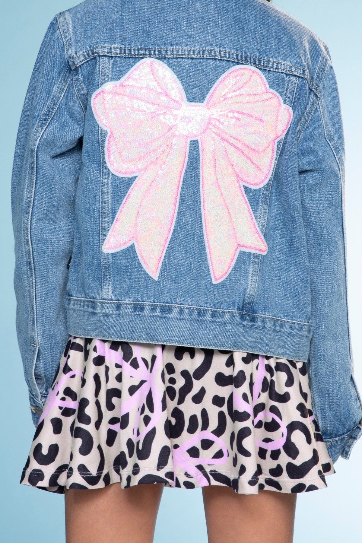 The Perfect Denim Jacket - Denim Sequin Bow
