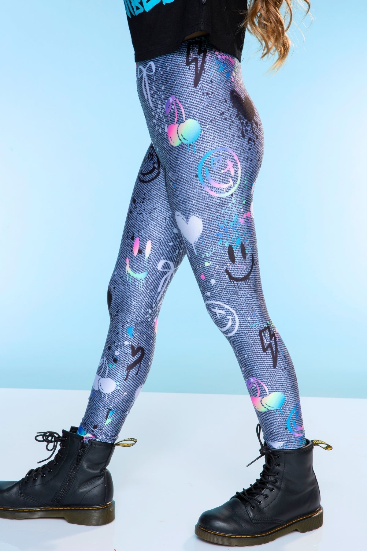 High Shine Long Legging - Silver Glitter
