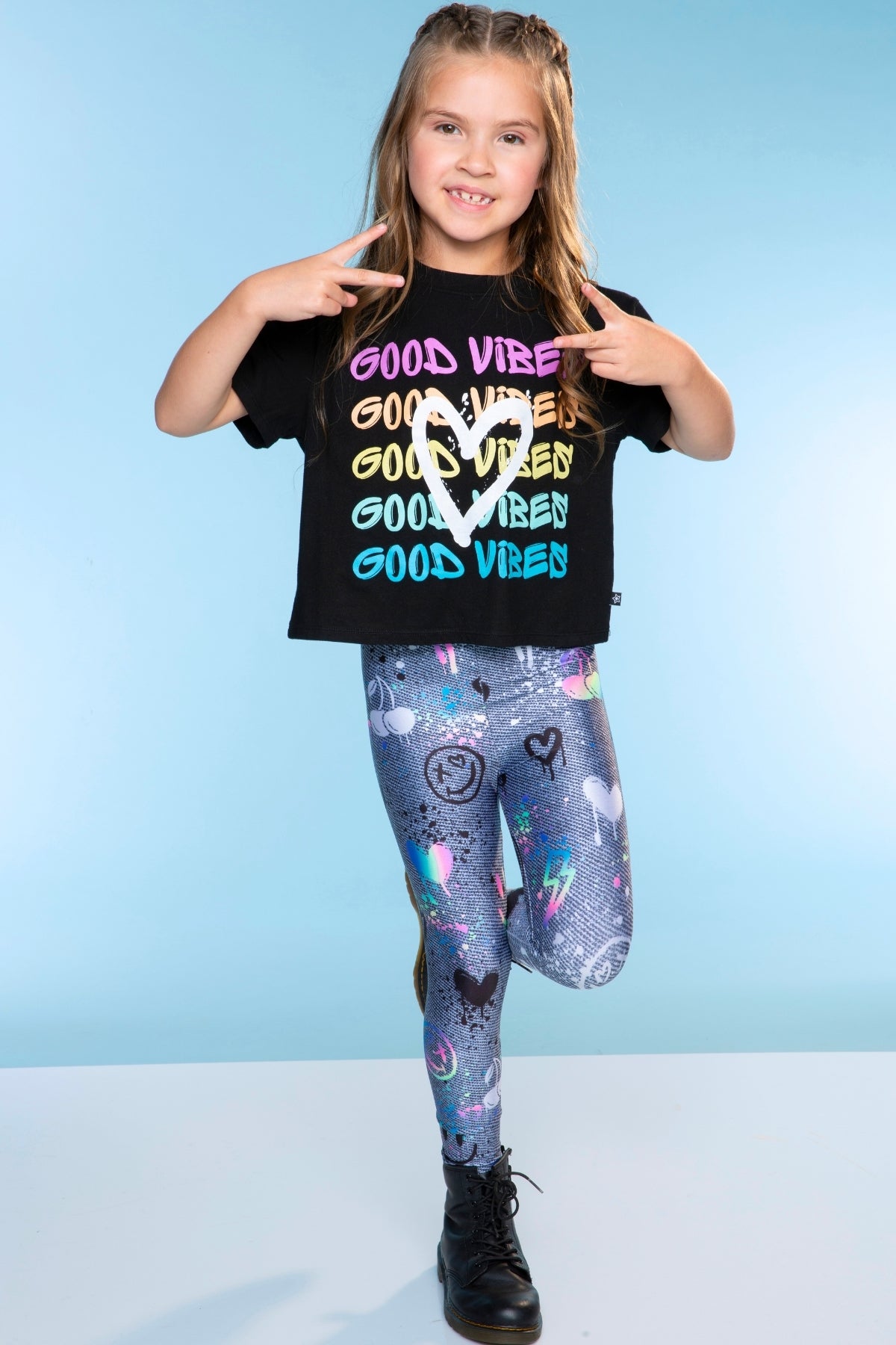 High Shine Long Legging - Silver Glitter