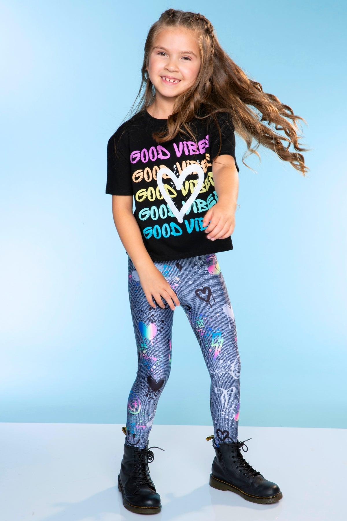High Shine Long Legging - Silver Glitter