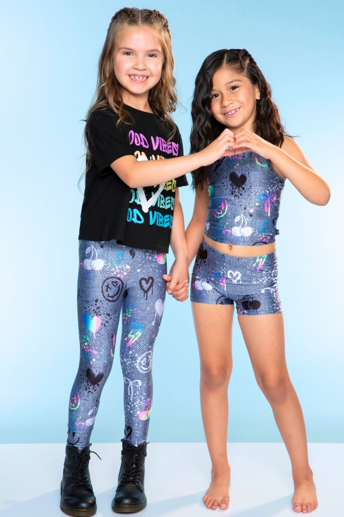 High Shine Long Legging - Silver Glitter