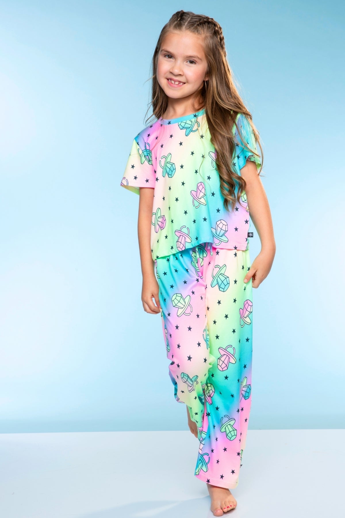 Simply Soft Easy Tee & Karate Pant - Pink Gingham Leopard