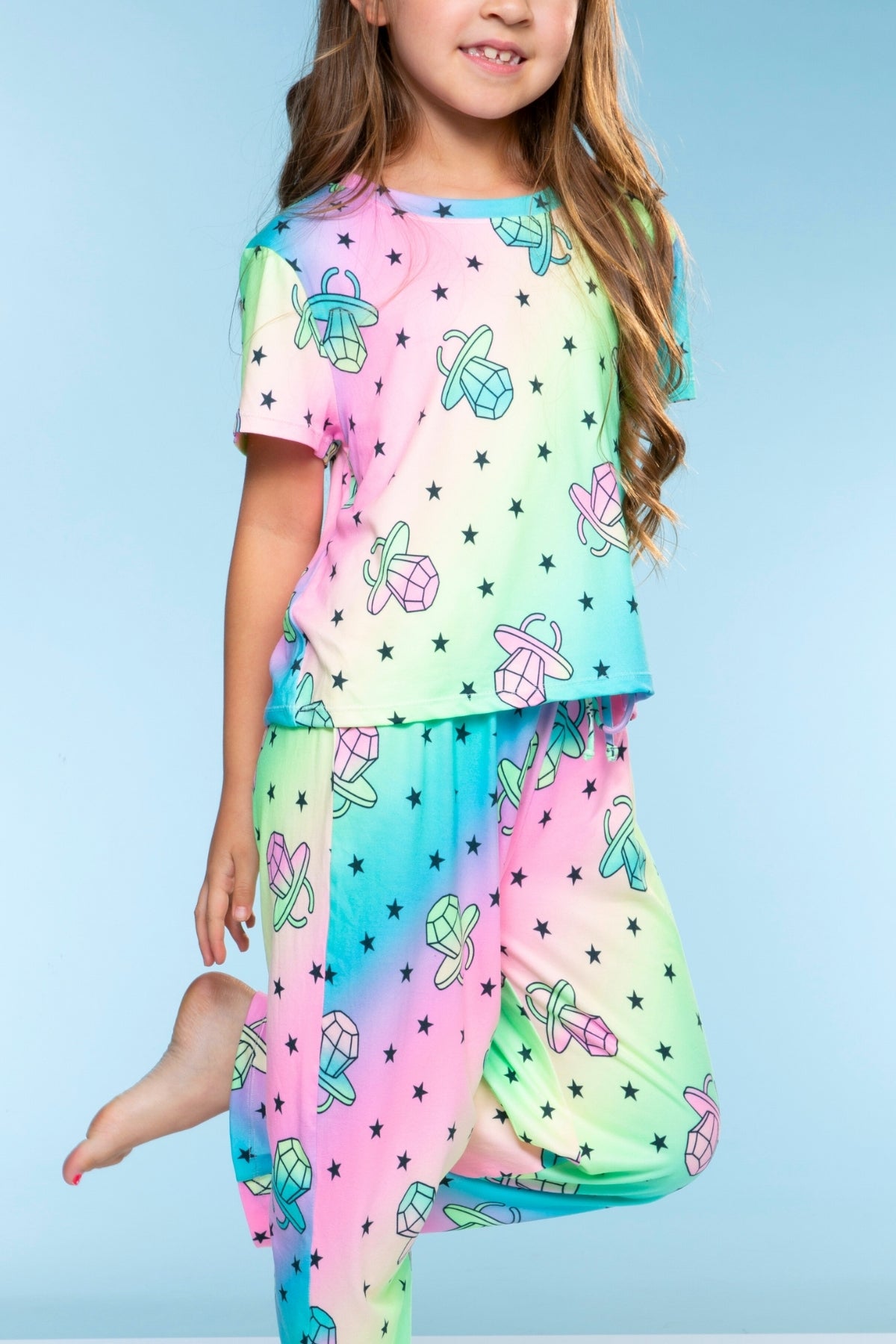 Simply Soft Easy Tee & Karate Pant - Pink Gingham Leopard