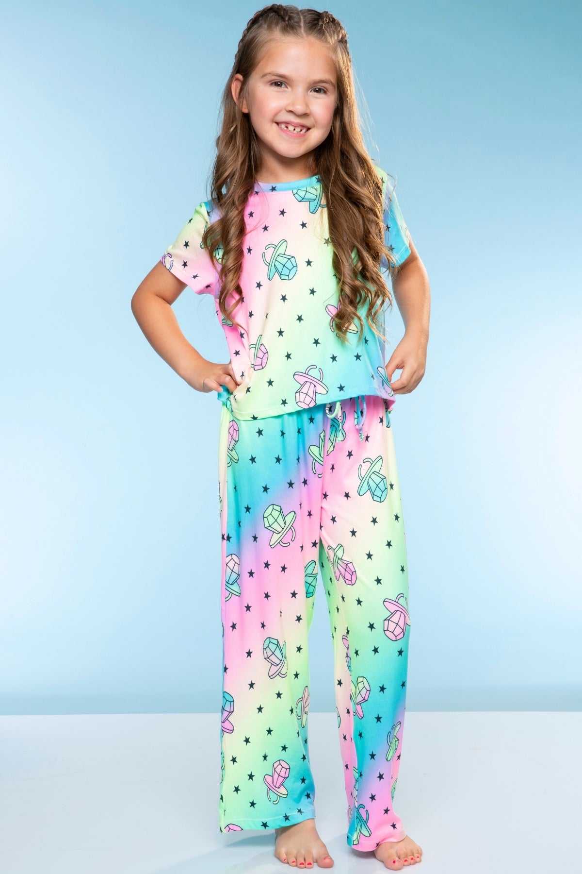 Simply Soft Easy Tee & Karate Pant - Pink Gingham Leopard