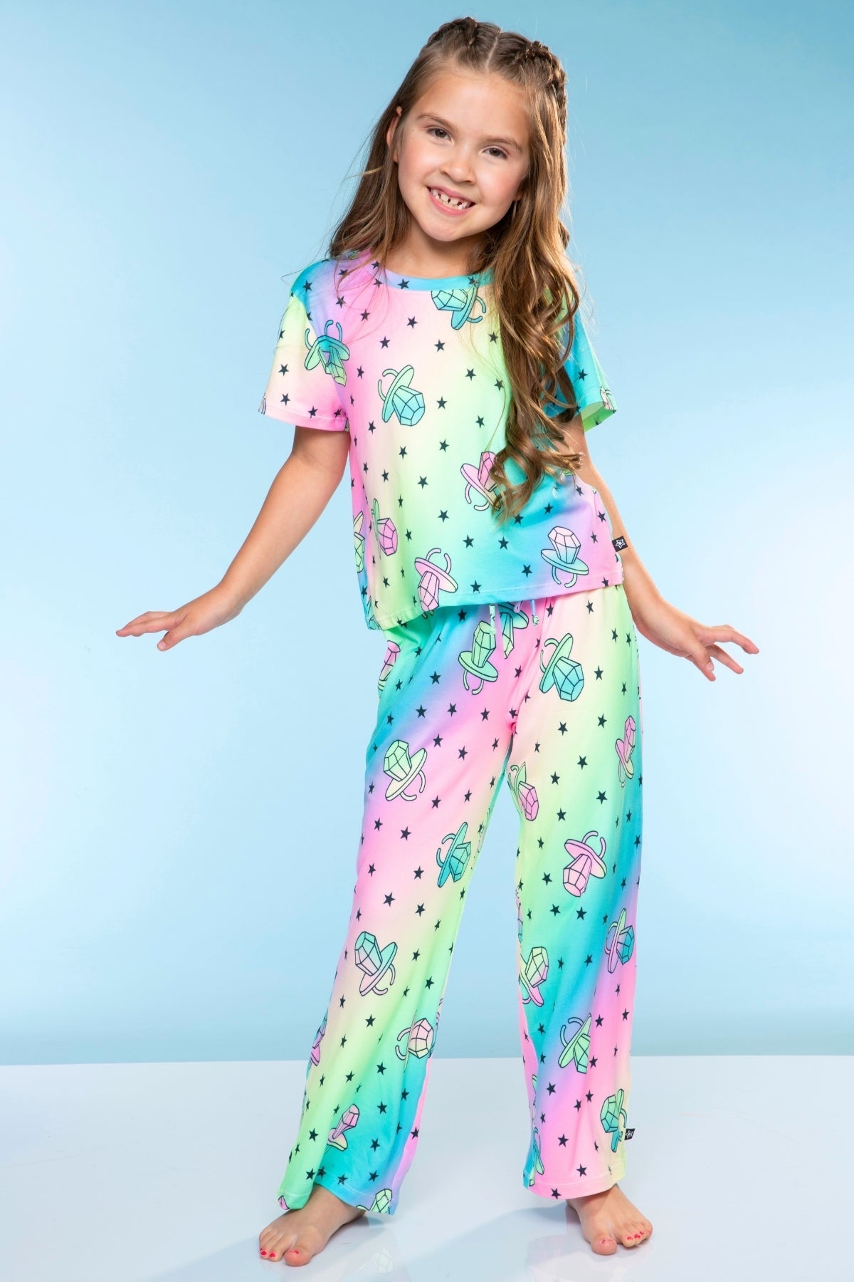 Simply Soft Easy Tee & Karate Pant - Pink Gingham Leopard