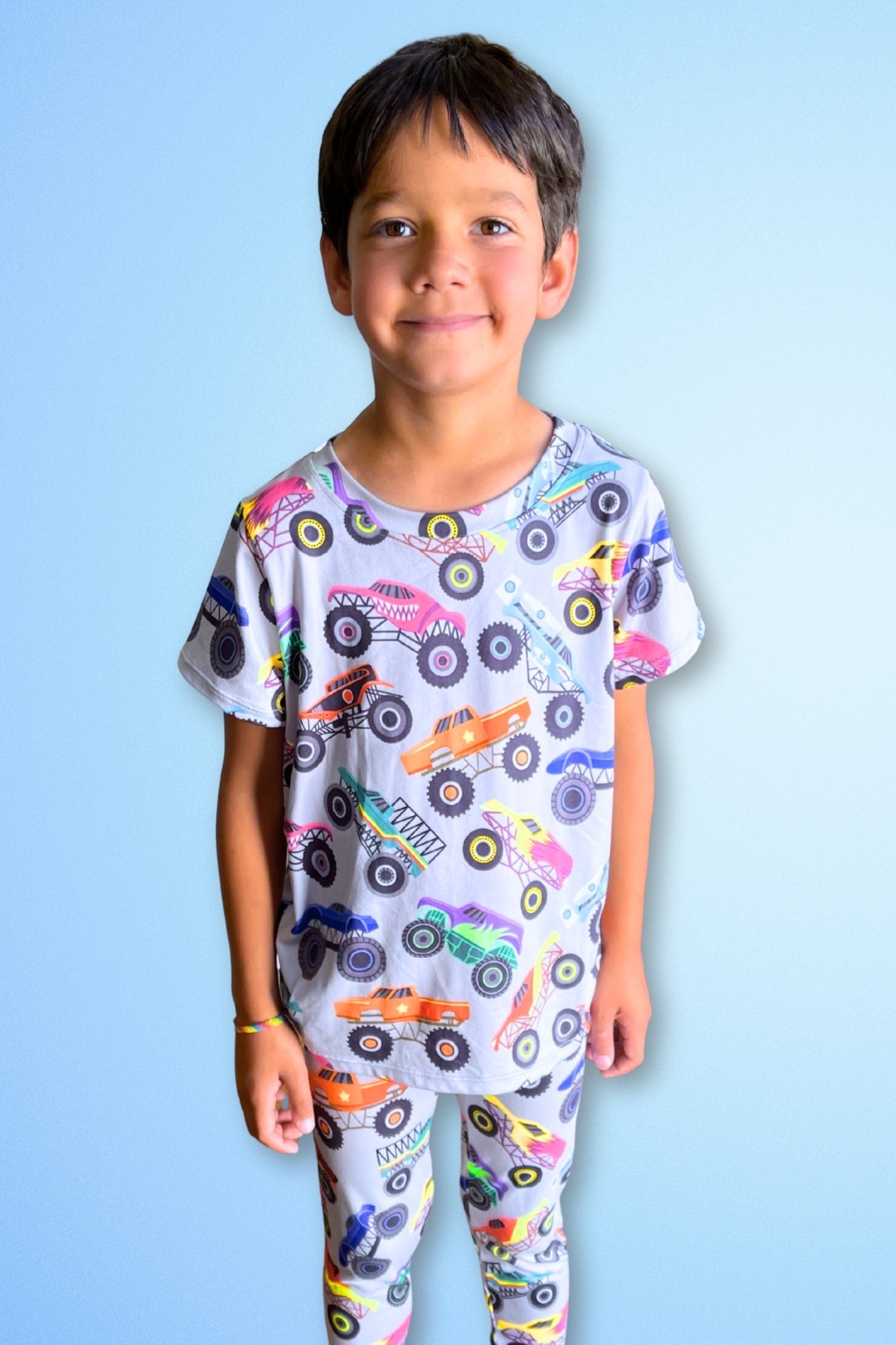 Simply Soft Short Sleeve Tee & Slim Lounge Bottom - Vintage Blue Puppy