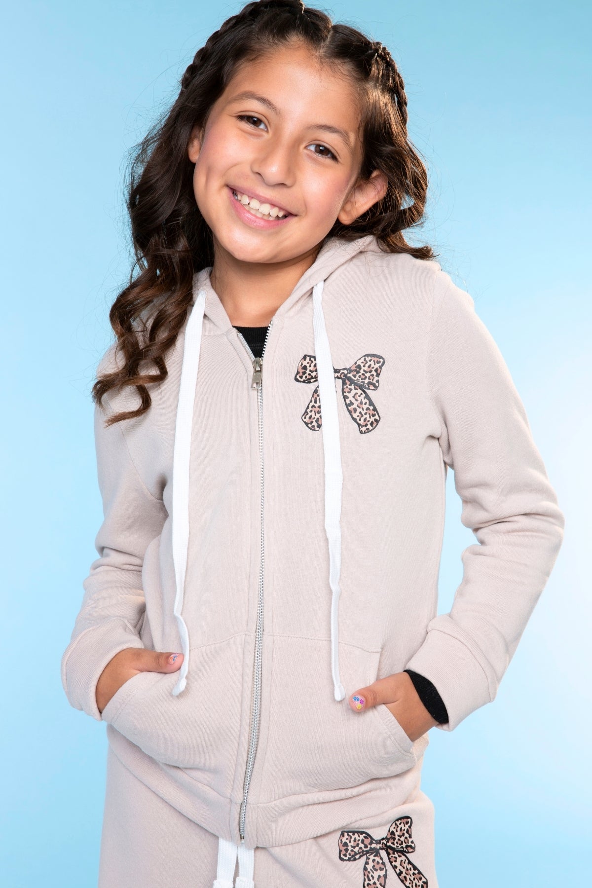 Cotton Soft French Terry Easy Zip Hoodie - Black Dance Tumble Cheer