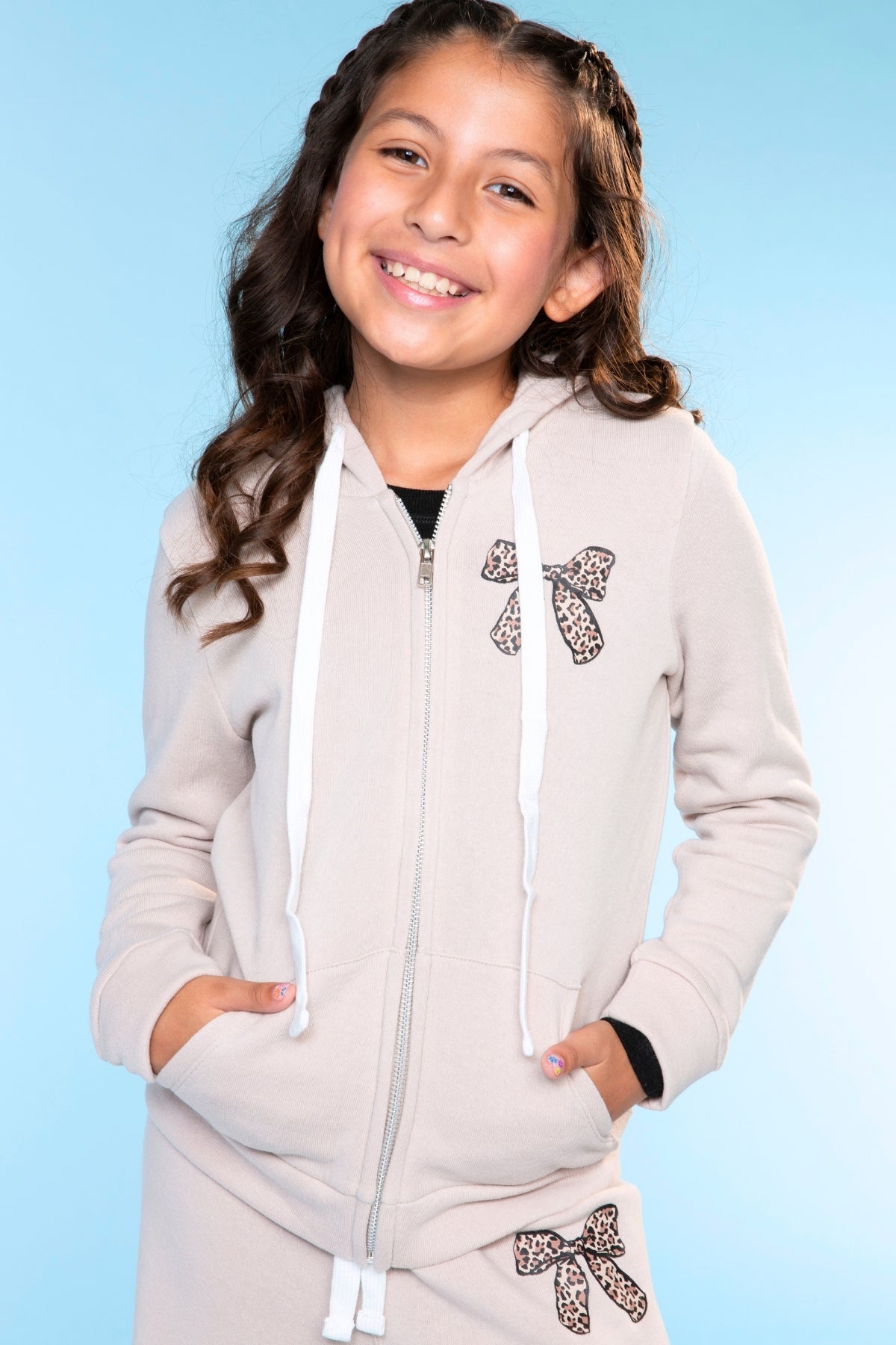 Cotton Soft French Terry Easy Zip Hoodie - Black Dance Tumble Cheer