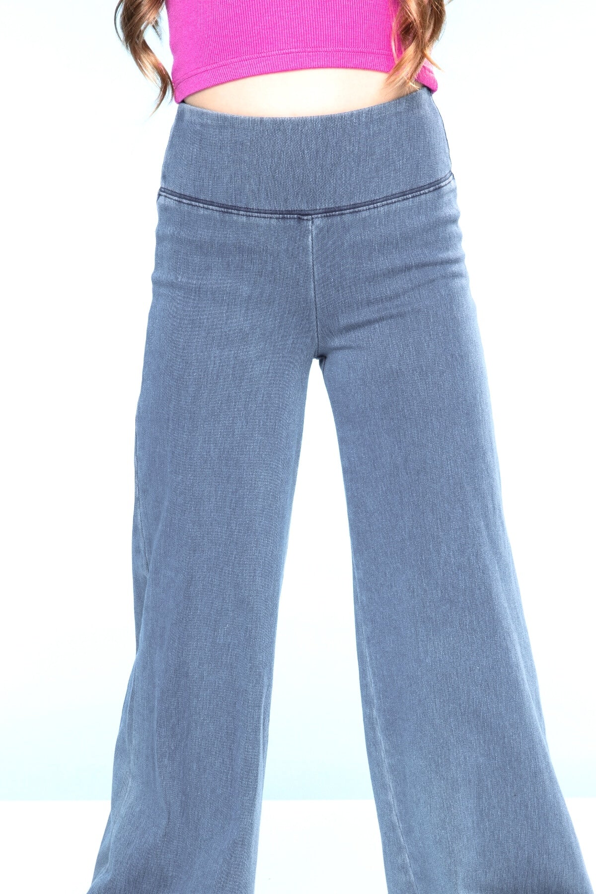 Super Stretch Soft Denim Wide Leg Jegging - Light Vintage Denim - NEW!