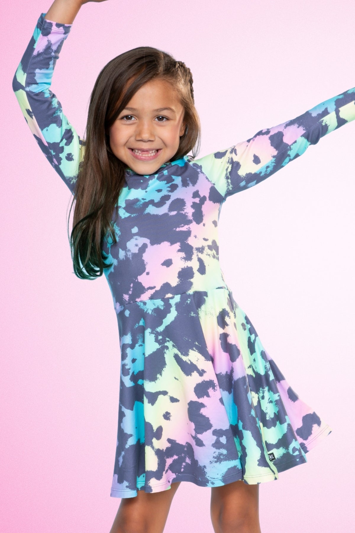 3-Pack Simply Soft L/S Dress - Black Smile | Purple Pink Elements | Rainbow Star