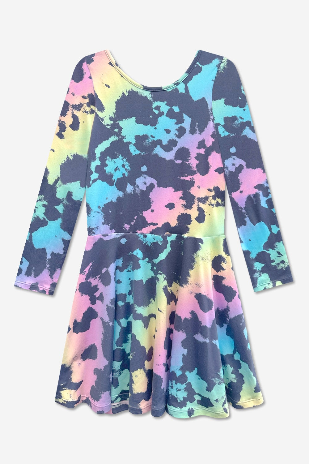 Simply Soft Long Sleeve Skater Dress - Purple Pink Elements