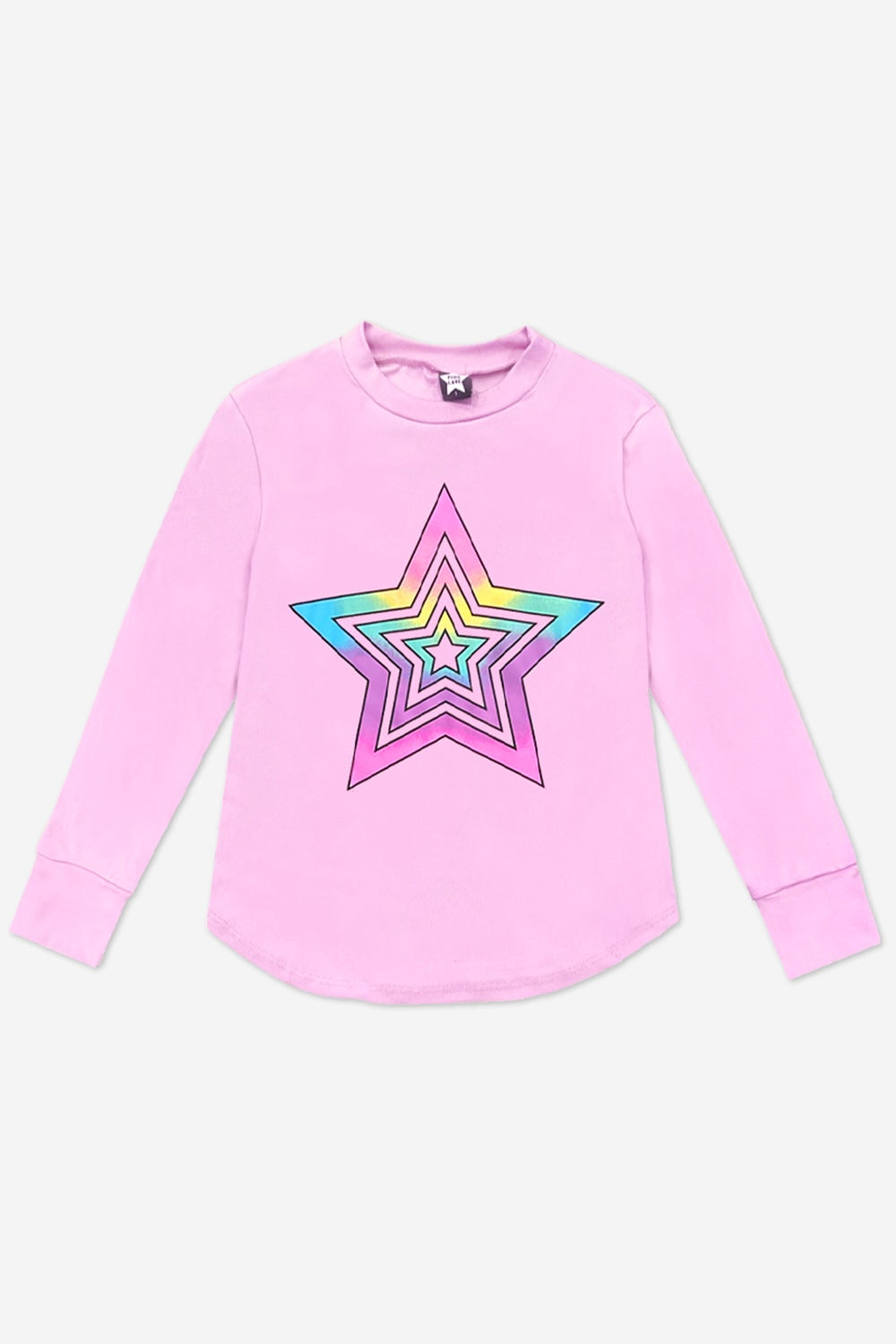 Modal Long Sleeve Shirttail Top - Black Ombre Emojis