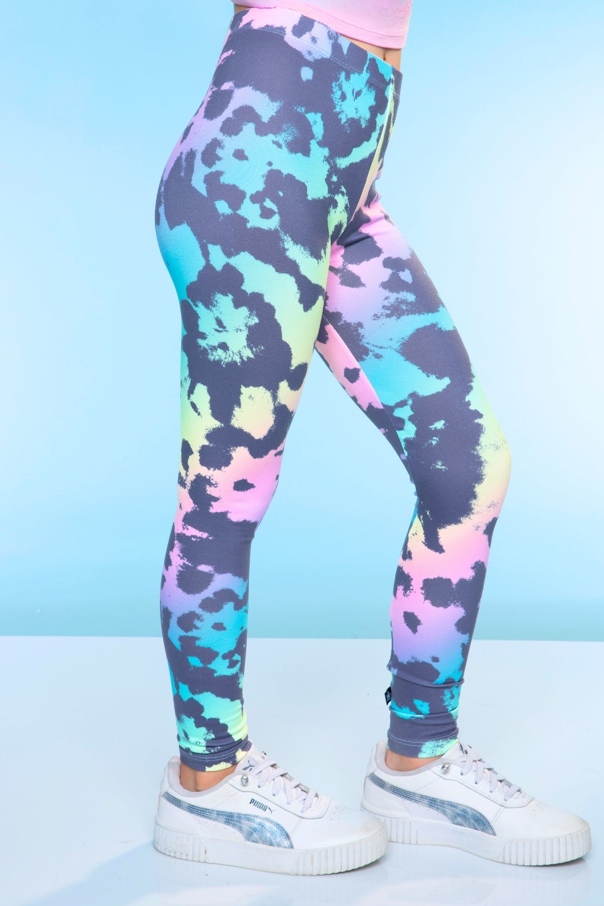 Simply Soft Long Legging - Purple Graffiti Rainbow