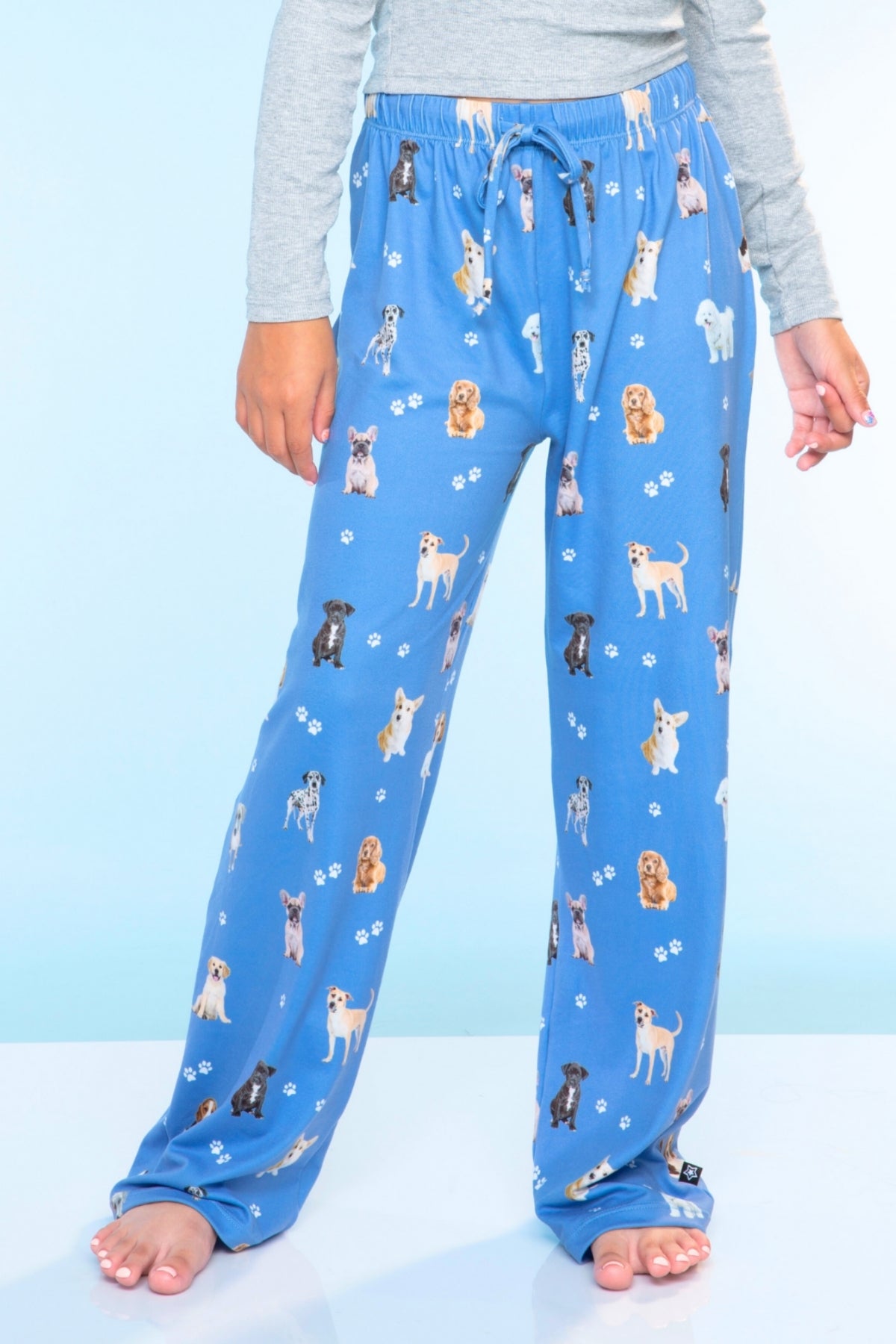 Simply Soft Karate Pant. - Navy Lt Pink Plaid
