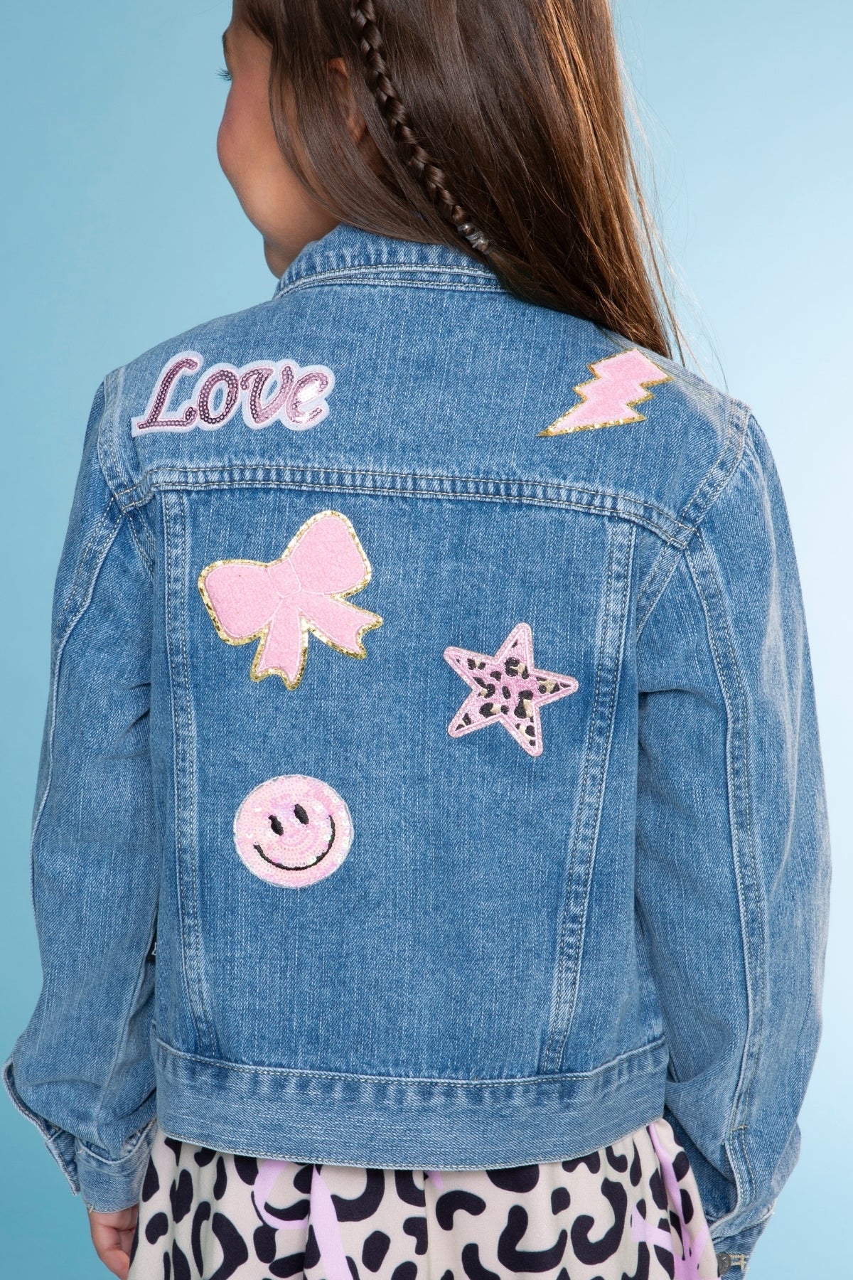 The Perfect Denim Jacket - Denim Sequin Bow