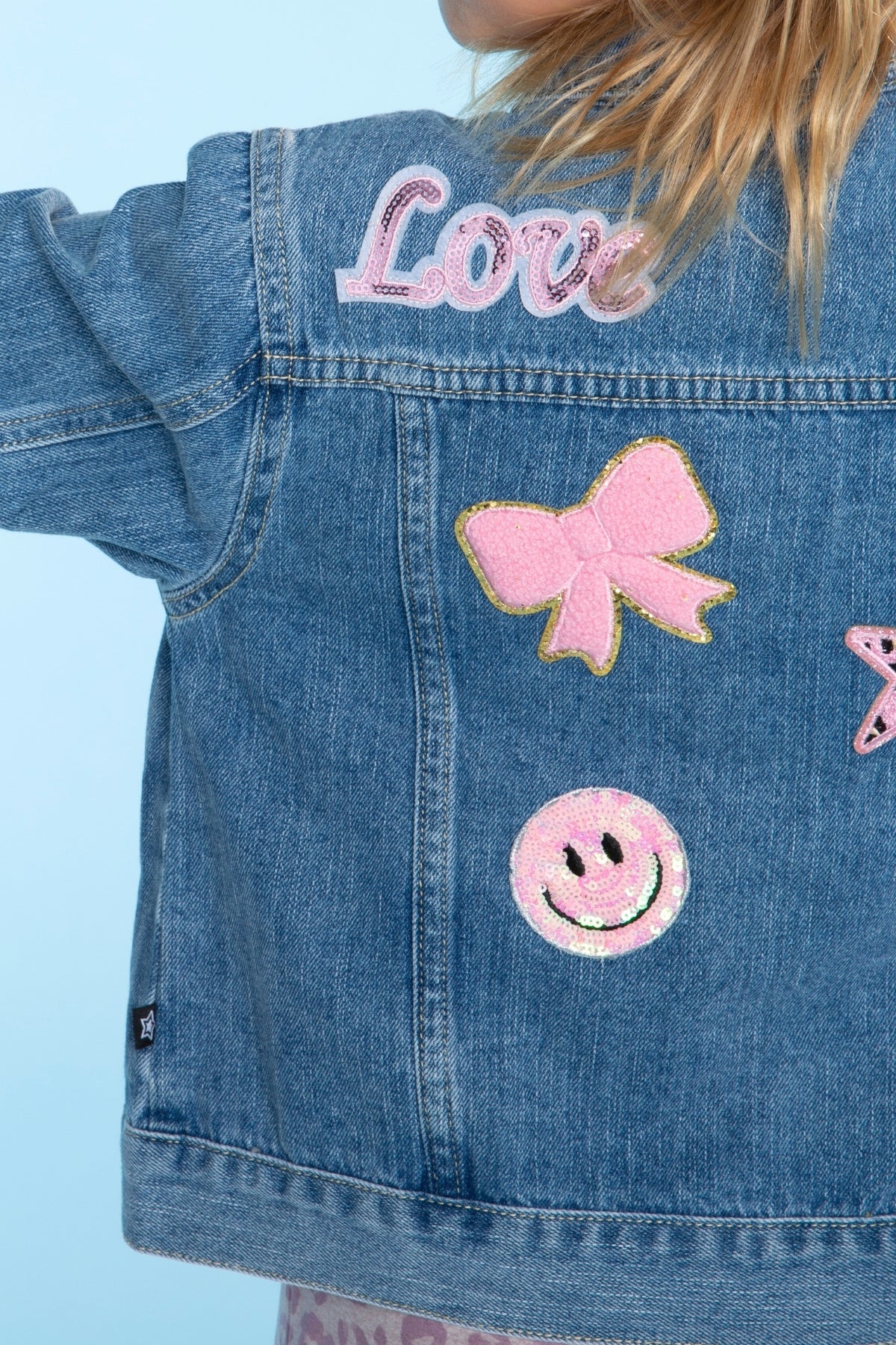 The Perfect Denim Jacket - Denim Sequin Bow