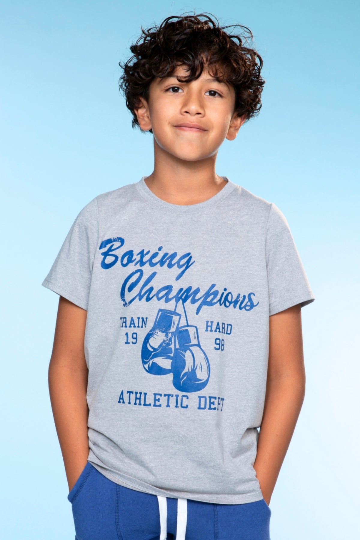 Triblend Graphic Tee - Lt Grey Boxing Champ