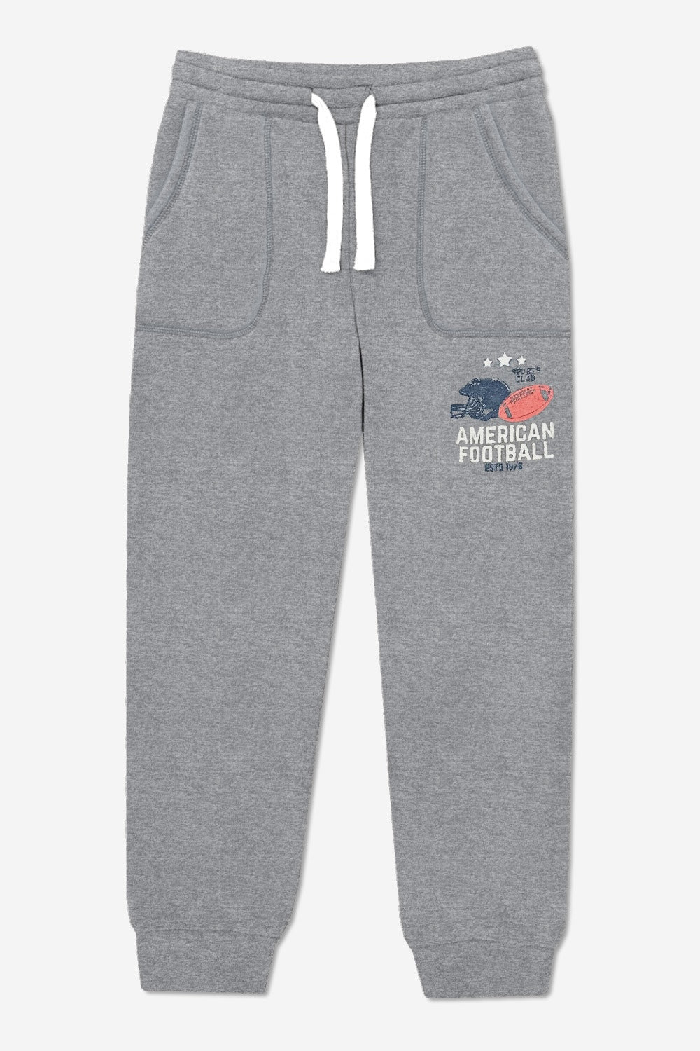 Cotton Soft French Terry Cozy Jogger - Medium Grey Football