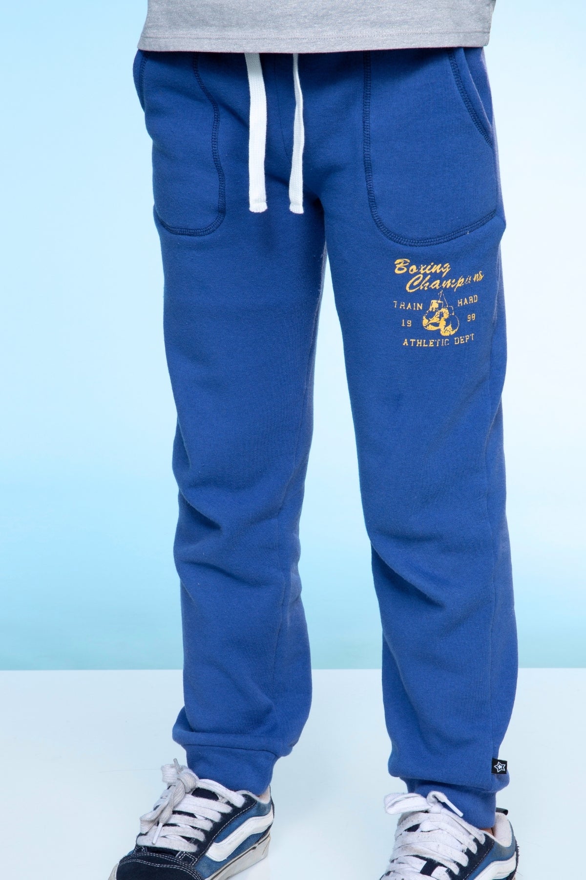 Cotton Soft French Terry Cozy Jogger - Medium Grey Football