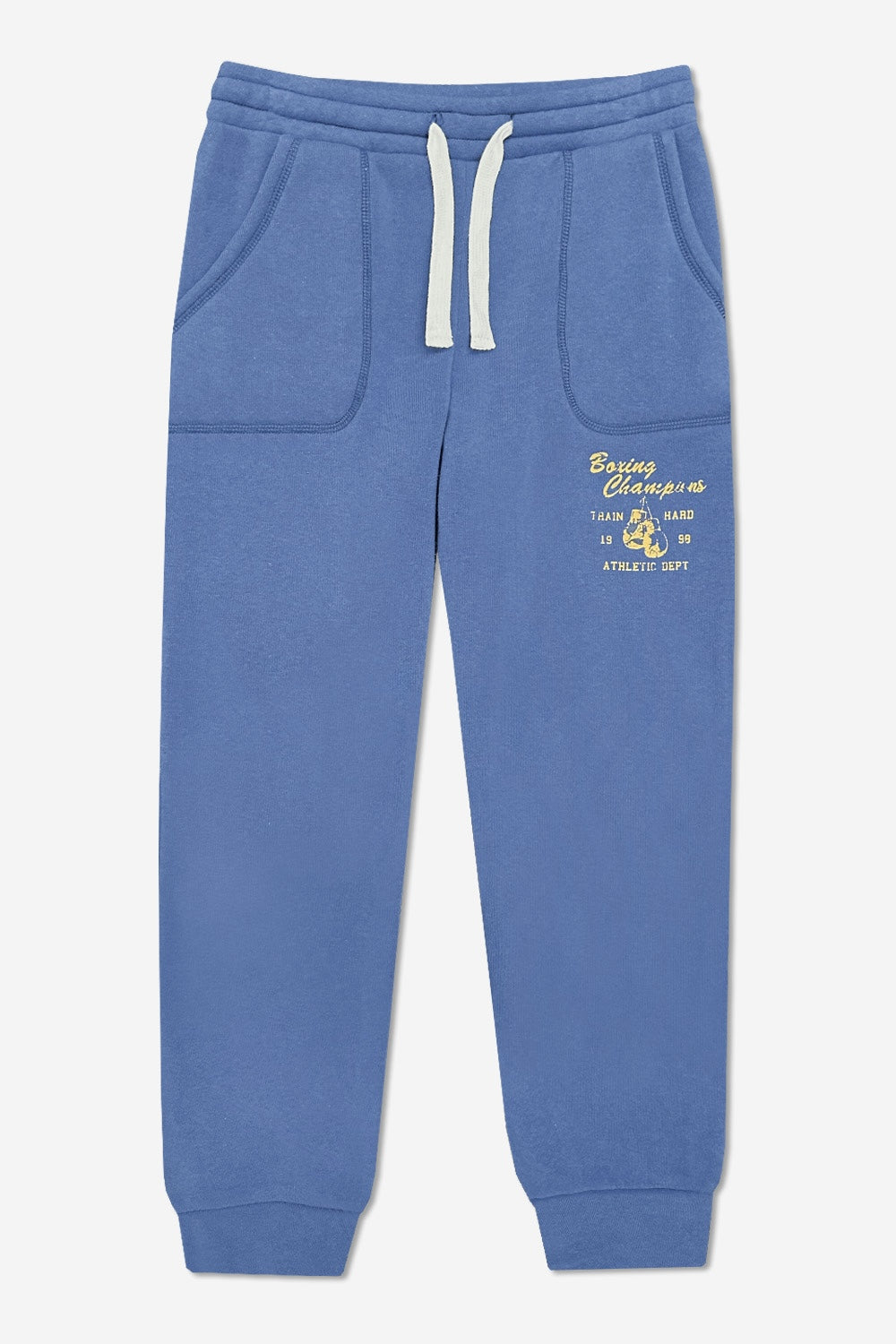 Cotton Soft French Terry Cozy Jogger - Medium Grey Football